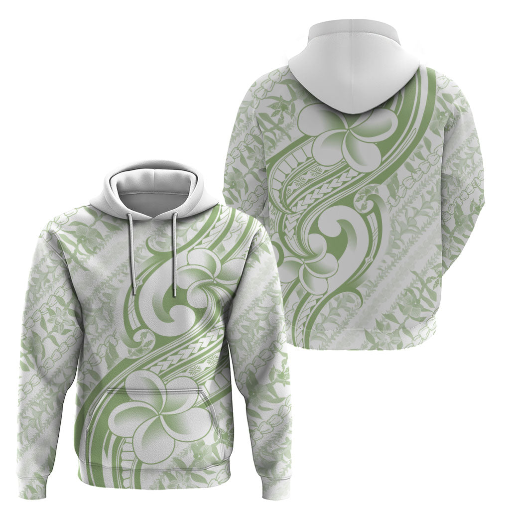 Hawaii Plumeria Lokelani Pikake Lei Hoodie Oma'oma'o Polynesian Tattoo