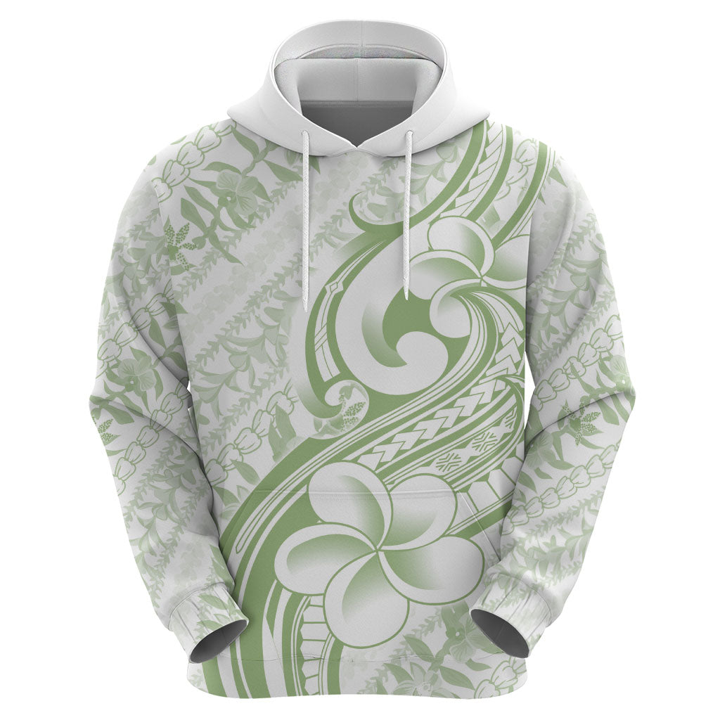 Hawaii Plumeria Lokelani Pikake Lei Hoodie Oma'oma'o Polynesian Tattoo