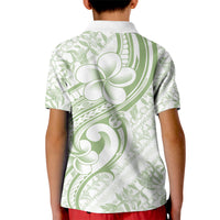 Hawaii Plumeria Lokelani Pikake Lei Kid Polo Shirt Oma'oma'o Polynesian Tattoo