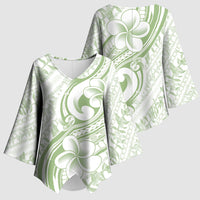 Hawaii Plumeria Lokelani Pikake Lei Kimono Sleeve Blouse Oma'oma'o Polynesian Tattoo