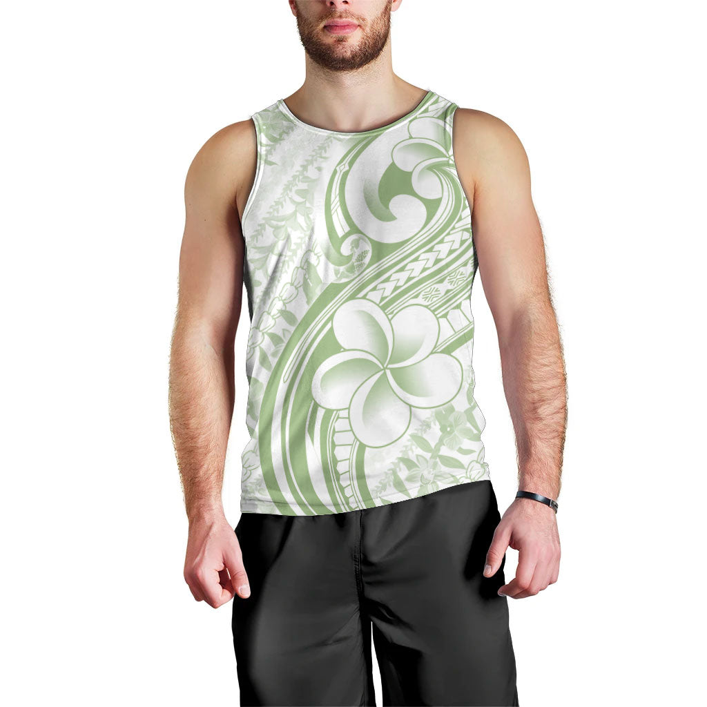 Hawaii Plumeria Lokelani Pikake Lei Men Tank Top Oma'oma'o Polynesian Tattoo LT9 - Polynesian Pride