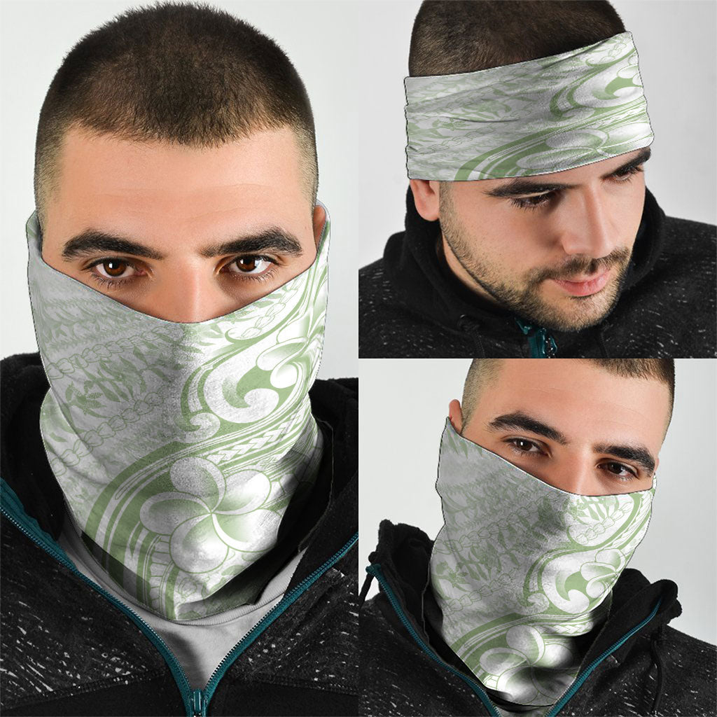 Hawaii Plumeria Lokelani Pikake Lei Neck Gaiter Oma'oma'o Polynesian Tattoo LT9 - Polynesian Pride