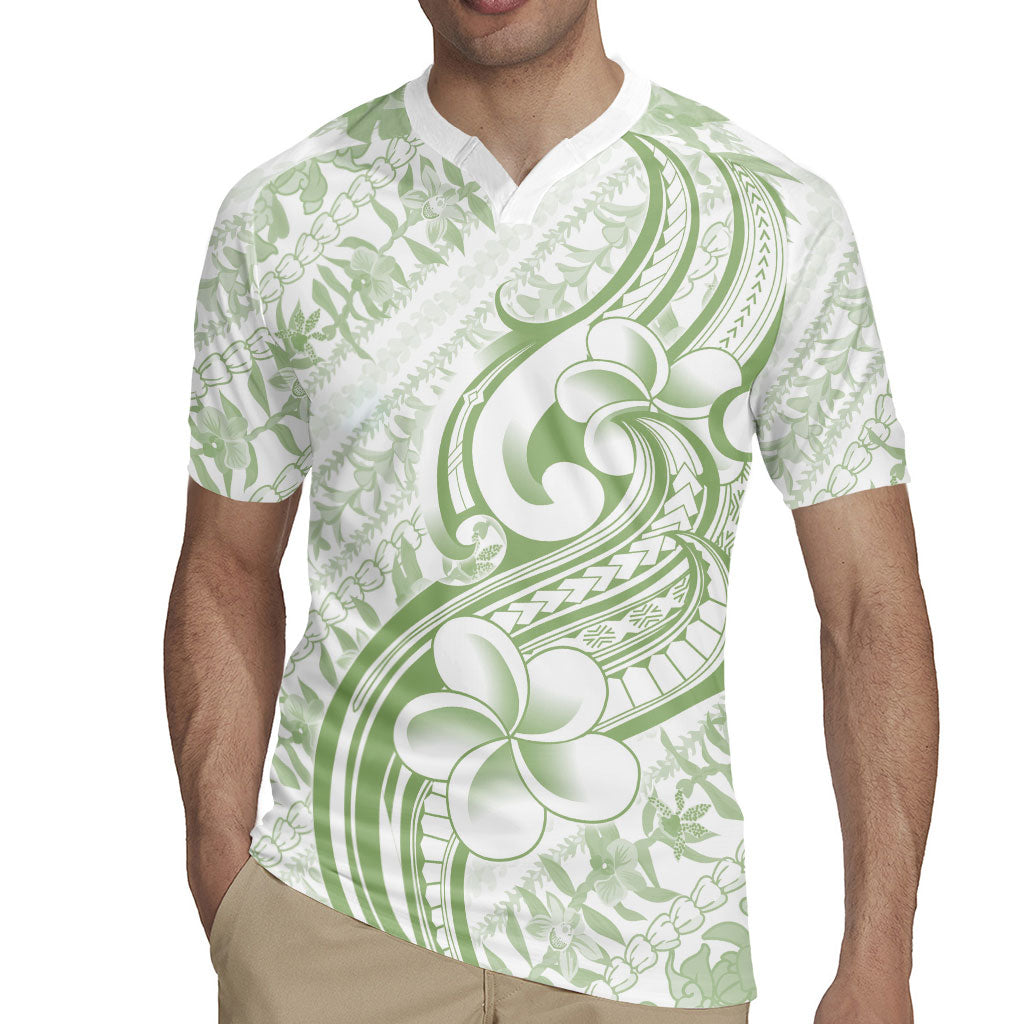 Hawaii Plumeria Lokelani Pikake Lei Rugby Jersey Oma'oma'o Polynesian Tattoo LT9 - Polynesian Pride