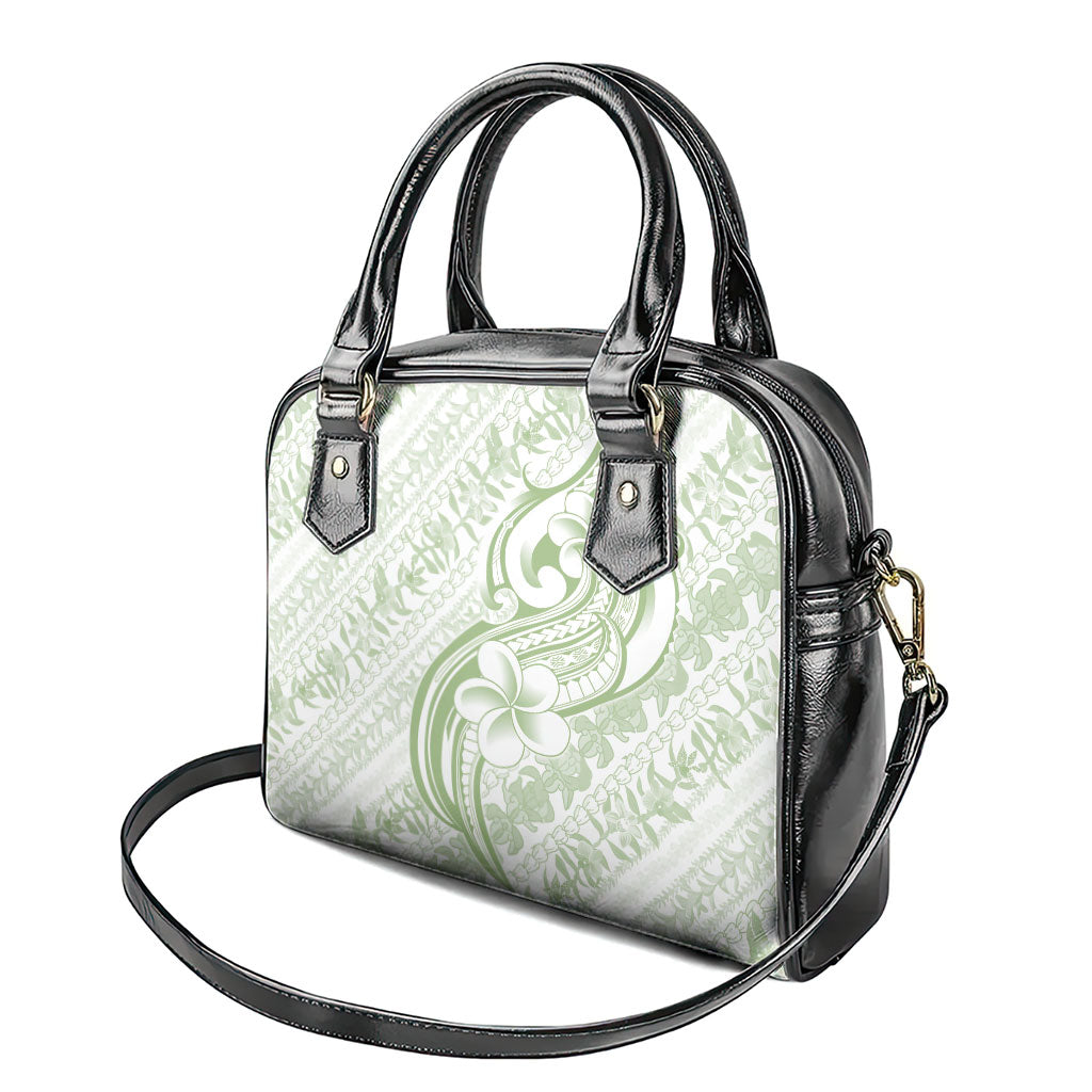 Hawaii Plumeria Lokelani Pikake Lei Shoulder Handbag Oma'oma'o Polynesian Tattoo LT9 - Polynesian Pride