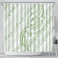 Hawaii Plumeria Lokelani Pikake Lei Shower Curtain Oma'oma'o Polynesian Tattoo LT9 - Polynesian Pride