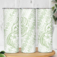 Hawaii Plumeria Lokelani Pikake Lei Skinny Tumbler Oma'oma'o Polynesian Tattoo