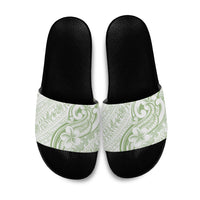 Hawaii Plumeria Lokelani Pikake Lei Slide Sandals Oma'oma'o Polynesian Tattoo LT9 Green - Polynesian Pride