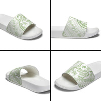 Hawaii Plumeria Lokelani Pikake Lei Slide Sandals Oma'oma'o Polynesian Tattoo LT9 - Polynesian Pride