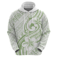 Hawaii Plumeria Lokelani Pikake Lei Zip Hoodie Oma'oma'o Polynesian Tattoo