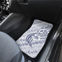 Hawaii Plumeria Lokelani Pikake Lei Car Mats Navy Blue Polynesian Tattoo
