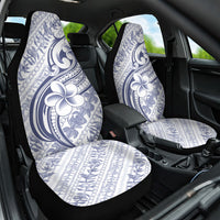 Hawaii Plumeria Lokelani Pikake Lei Car Seat Cover Navy Blue Polynesian Tattoo LT9 One Size Navy Blue - Polynesian Pride