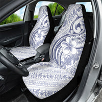 Hawaii Plumeria Lokelani Pikake Lei Car Seat Cover Navy Blue Polynesian Tattoo LT9 - Polynesian Pride