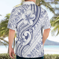 Hawaii Plumeria Lokelani Pikake Lei Hawaiian Shirt Navy Blue Polynesian Tattoo LT9 - Polynesian Pride
