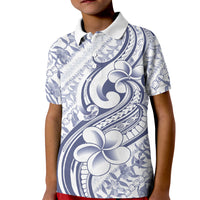 Hawaii Plumeria Lokelani Pikake Lei Kid Polo Shirt Navy Blue Polynesian Tattoo LT9 Kid Navy Blue - Polynesian Pride