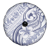 Hawaii Plumeria Lokelani Pikake Lei Spare Tire Cover Navy Blue Polynesian Tattoo LT9 - Polynesian Pride
