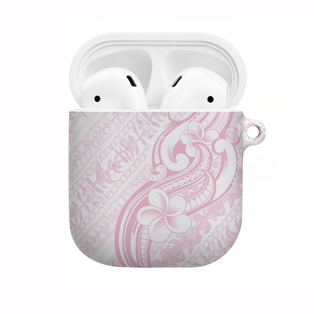 Hawaii Plumeria Lokelani Pikake Lei AirPods Case Poni Mama Polynesian Tattoo LT9 Pink - Polynesian Pride