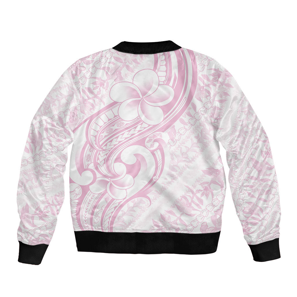 Hawaii Plumeria Lokelani Pikake Lei Bomber Jacket Poni Mama Polynesian Tattoo