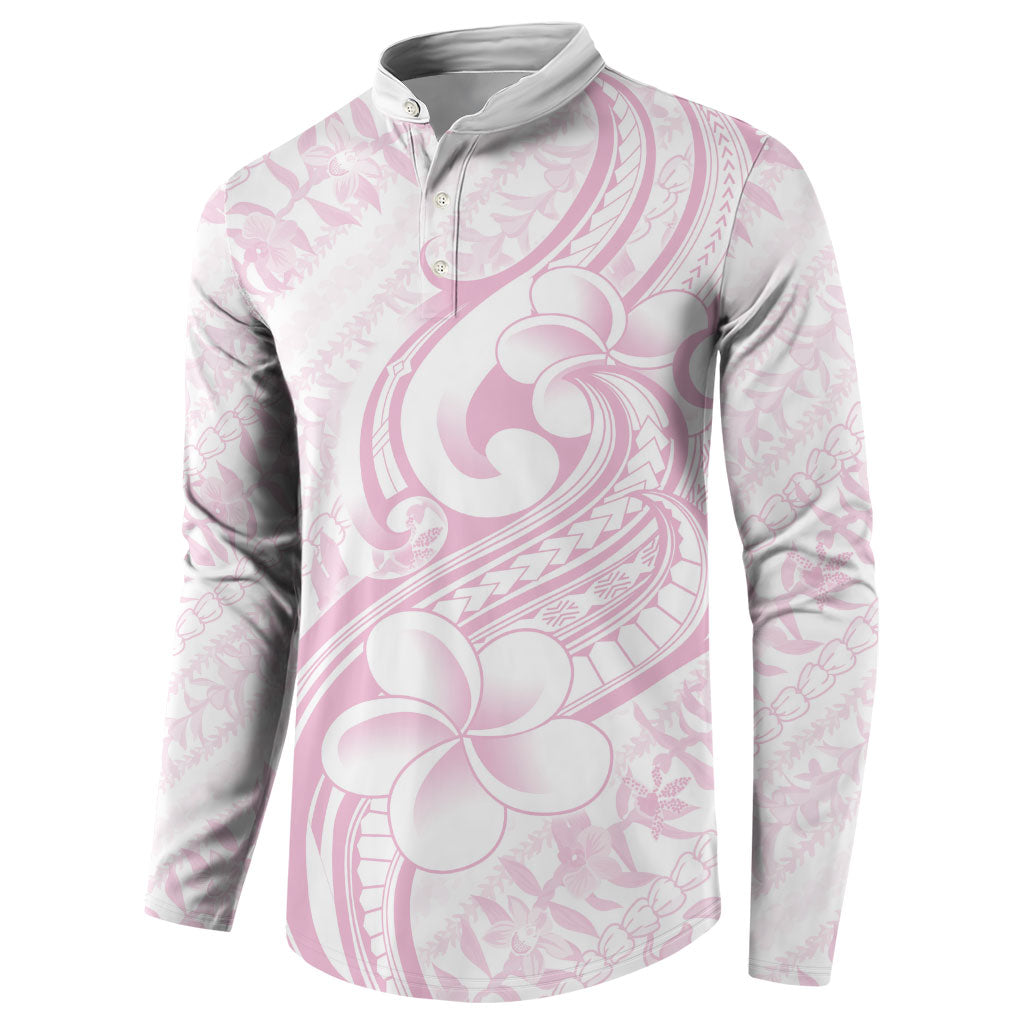 Hawaii Plumeria Lokelani Pikake Lei Button Sweatshirt Poni Mama Polynesian Tattoo LT9 - Polynesian Pride