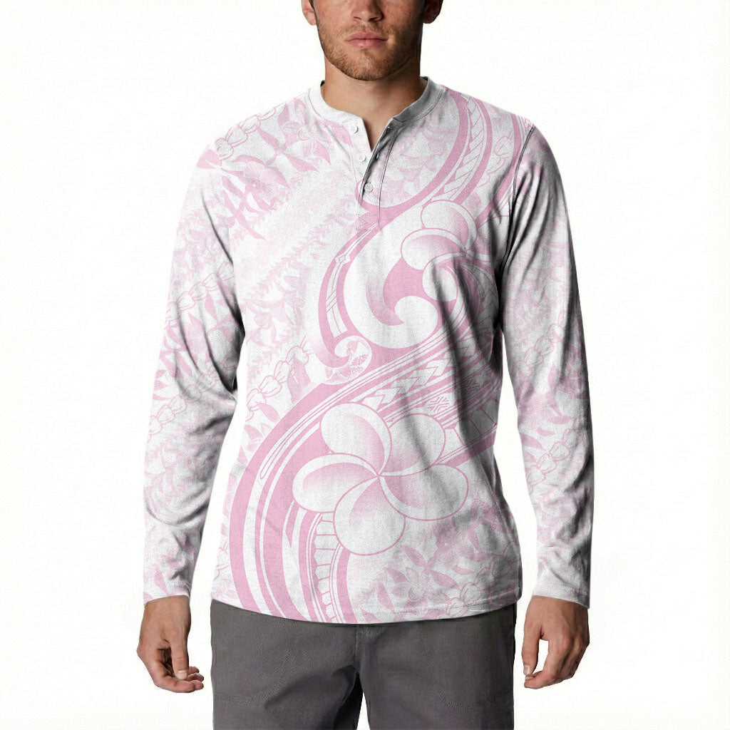 Hawaii Plumeria Lokelani Pikake Lei Button Sweatshirt Poni Mama Polynesian Tattoo LT9 - Polynesian Pride