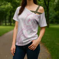 Hawaii Plumeria Lokelani Pikake Lei Cross Shoulder Shirt Poni Mama Polynesian Tattoo LT9 - Polynesian Pride