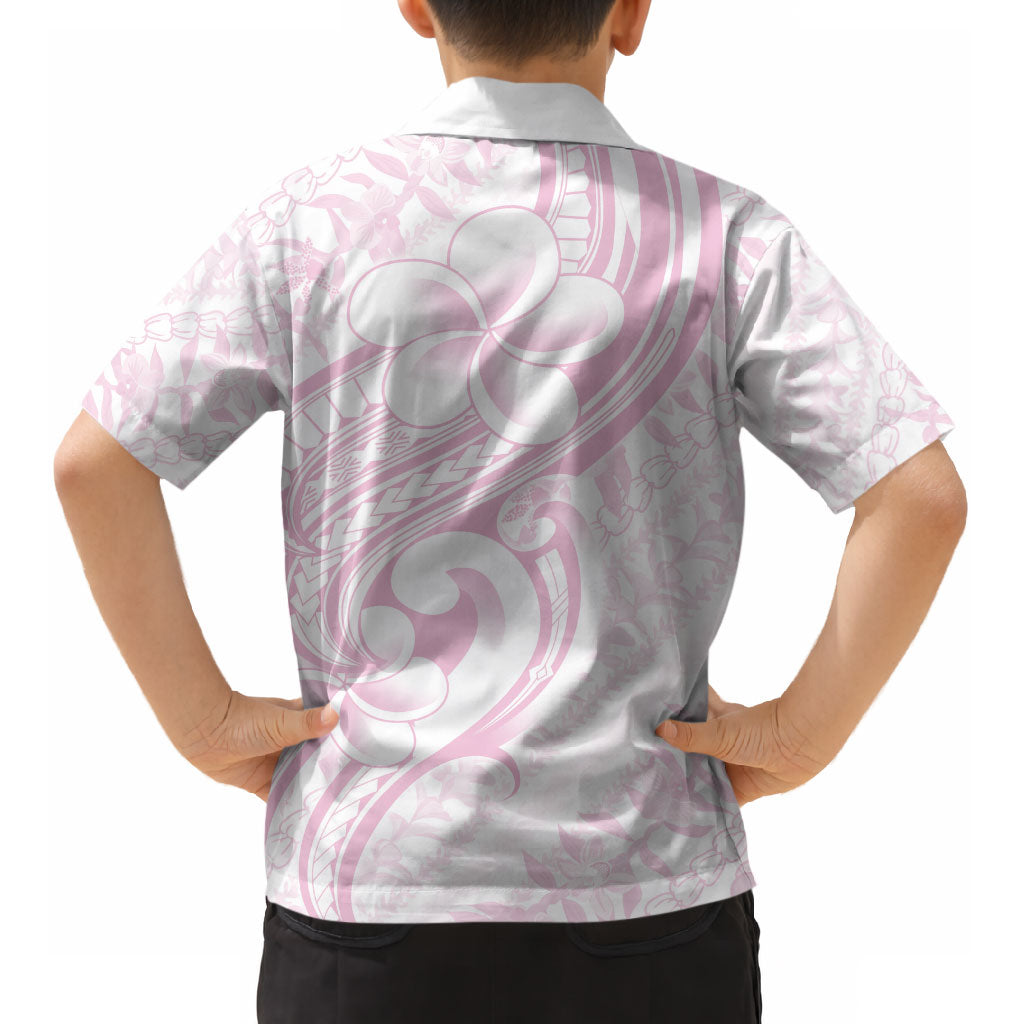 Hawaii Plumeria Lokelani Pikake Lei Kid Hawaiian Shirt Poni Mama Polynesian Tattoo LT9 - Polynesian Pride