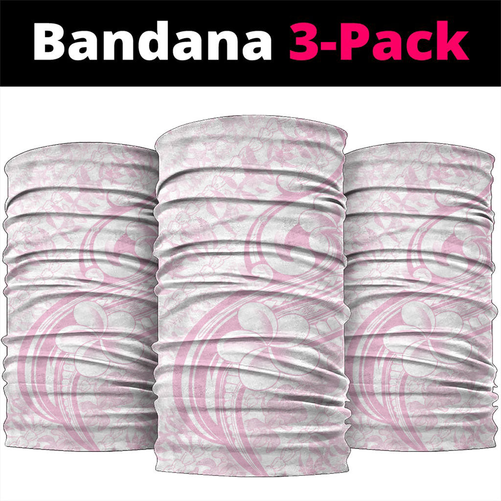 Hawaii Plumeria Lokelani Pikake Lei Neck Gaiter Poni Mama Polynesian Tattoo LT9 package One Size: 25*50cm Pink - Polynesian Pride