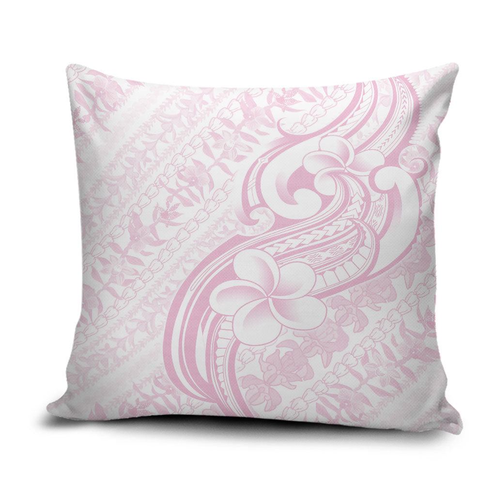 Hawaii Plumeria Lokelani Pikake Lei Pillow Cover Poni Mama Polynesian Tattoo LT9 Pink - Polynesian Pride