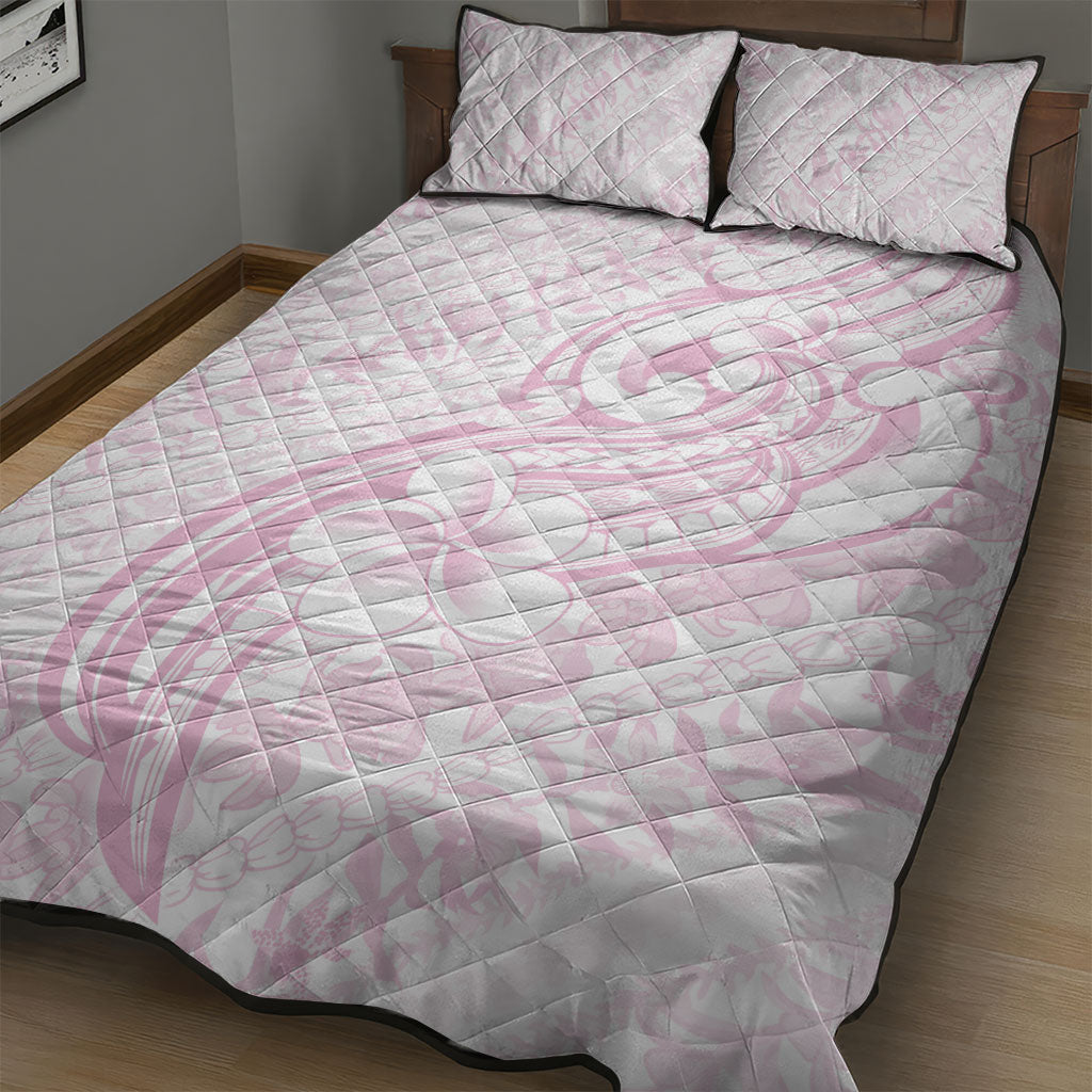 Hawaii Plumeria Lokelani Pikake Lei Quilt Bed Set Poni Mama Polynesian Tattoo