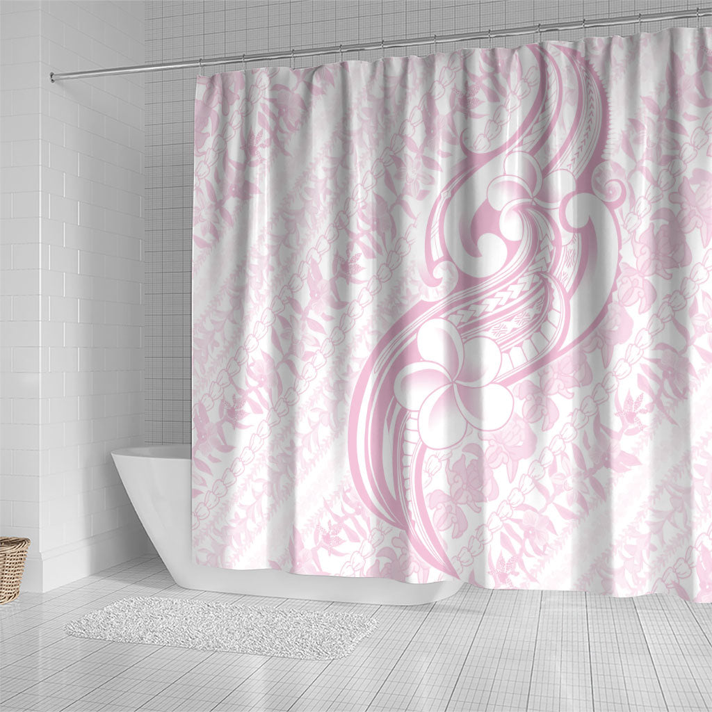 Hawaii Plumeria Lokelani Pikake Lei Shower Curtain Poni Mama Polynesian Tattoo LT9 - Polynesian Pride