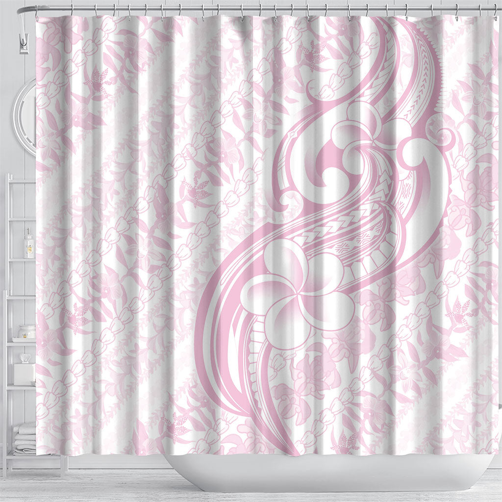 Hawaii Plumeria Lokelani Pikake Lei Shower Curtain Poni Mama Polynesian Tattoo LT9 - Polynesian Pride