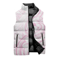 Hawaii Plumeria Lokelani Pikake Lei Sleeveless Puffer Jacket Poni Mama Polynesian Tattoo LT9 - Polynesian Pride