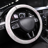 Hawaii Plumeria Lokelani Pikake Lei Steering Wheel Cover Poni Mama Polynesian Tattoo LT9 Universal Fit Pink - Polynesian Pride