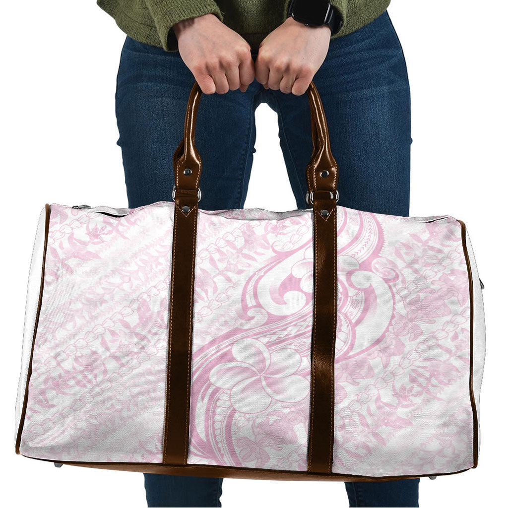 Hawaii Plumeria Lokelani Pikake Lei Travel Bag Poni Mama Polynesian Tattoo LT9 Pink - Polynesian Pride
