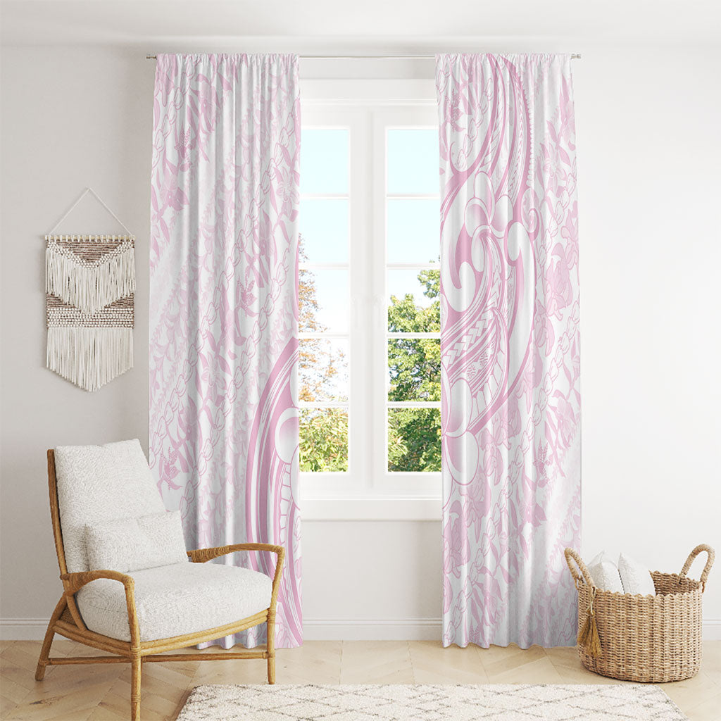 Hawaii Plumeria Lokelani Pikake Lei Window Curtain Poni Mama Polynesian Tattoo