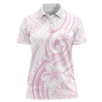 Hawaii Plumeria Lokelani Pikake Lei Women Polo Shirt Poni Mama Polynesian Tattoo