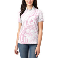 Hawaii Plumeria Lokelani Pikake Lei Women Polo Shirt Poni Mama Polynesian Tattoo