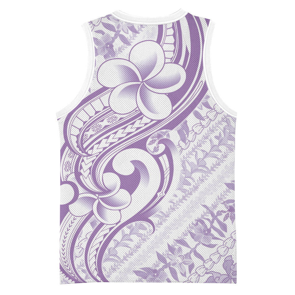Hawaii Plumeria Lokelani Pikake Lei Basketball Jersey Poni Polynesian Tattoo LT9 - Polynesian Pride