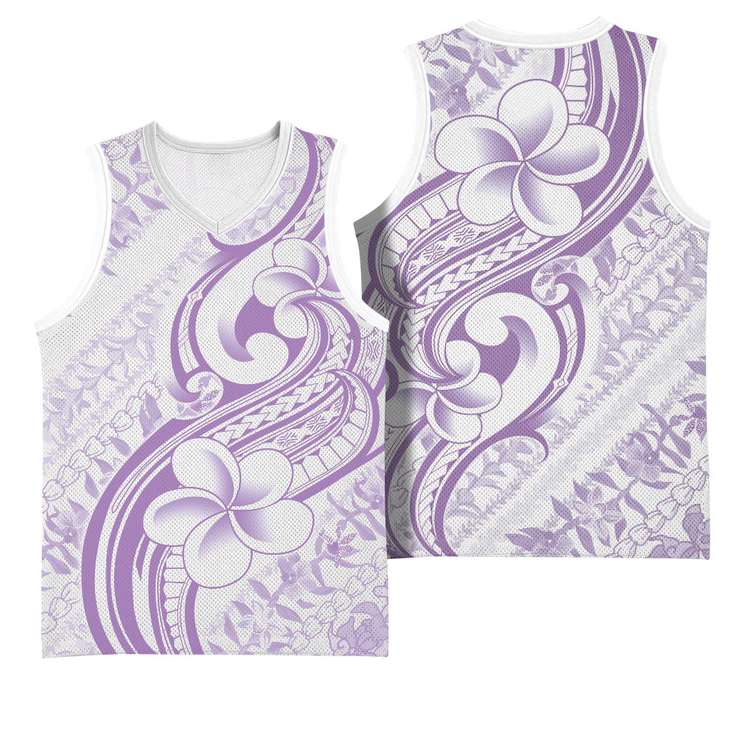 Hawaii Plumeria Lokelani Pikake Lei Basketball Jersey Poni Polynesian Tattoo LT9 - Polynesian Pride