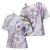 Hawaii Plumeria Lokelani Pikake Lei Cross Shoulder Shirt Poni Polynesian Tattoo LT9 - Polynesian Pride