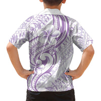 Hawaii Plumeria Lokelani Pikake Lei Family Matching Off The Shoulder Long Sleeve Dress and Hawaiian Shirt Poni Polynesian Tattoo