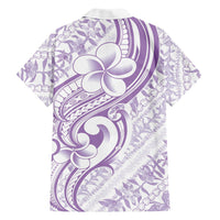 Hawaii Plumeria Lokelani Pikake Lei Family Matching Off The Shoulder Long Sleeve Dress and Hawaiian Shirt Poni Polynesian Tattoo