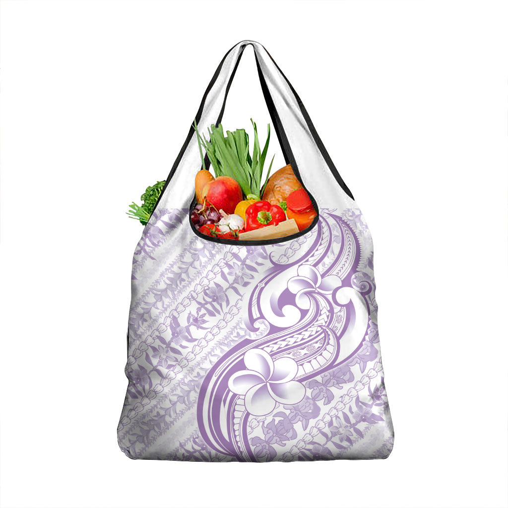 Hawaii Plumeria Lokelani Pikake Lei Grocery Bag Poni Polynesian Tattoo