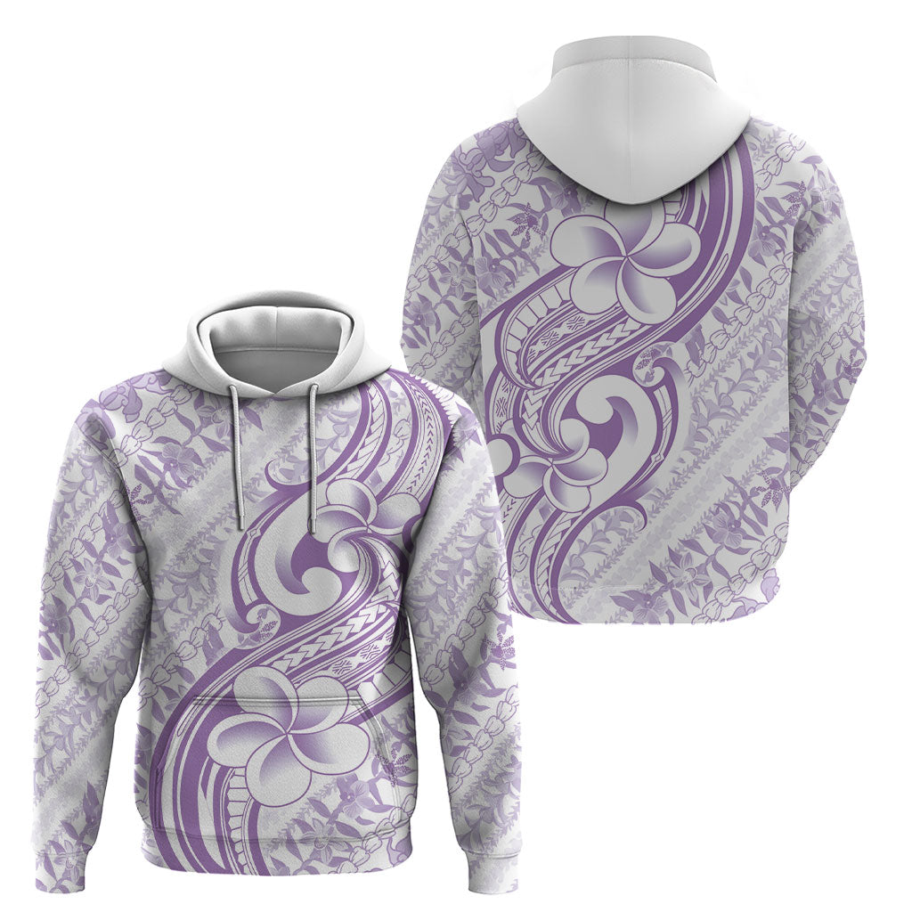 Hawaii Plumeria Lokelani Pikake Lei Hoodie Poni Polynesian Tattoo LT9 - Polynesian Pride