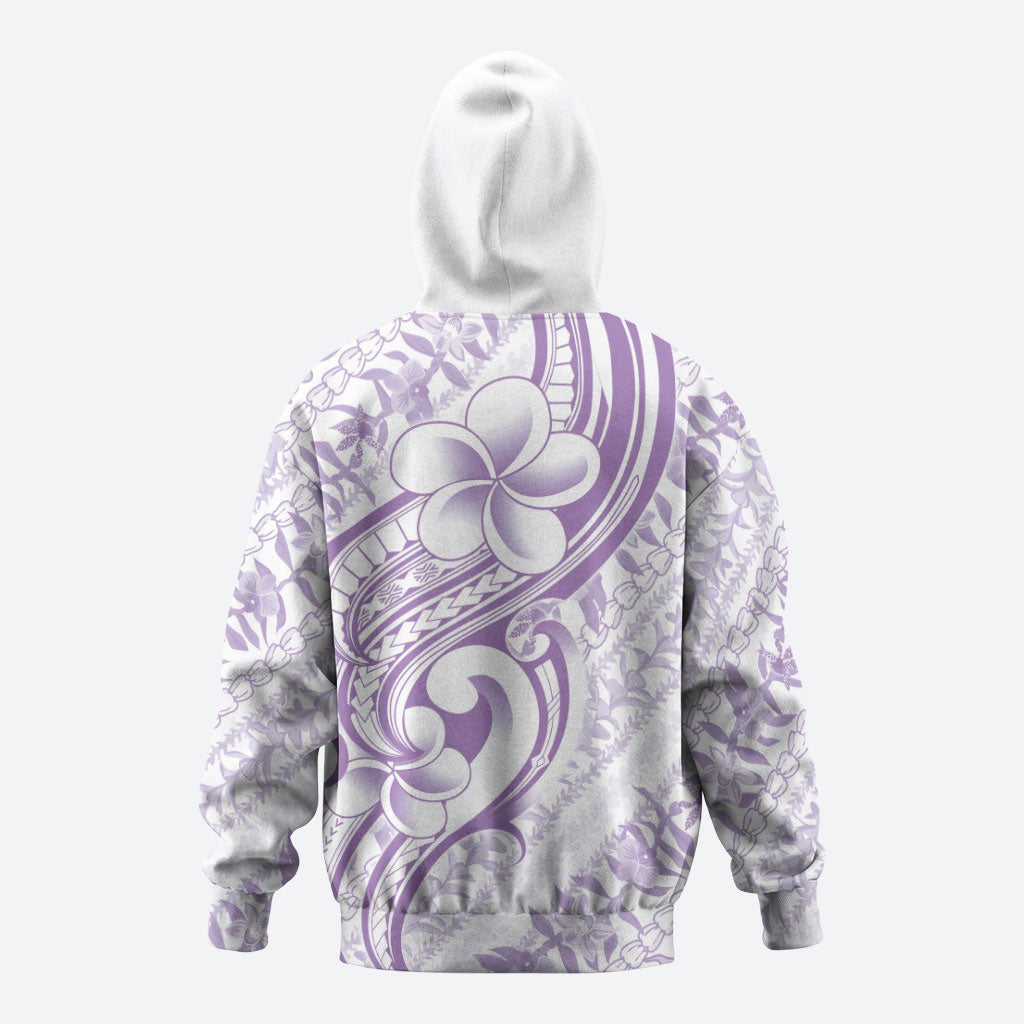 Hawaii Plumeria Lokelani Pikake Lei Hoodie Poni Polynesian Tattoo LT9 - Polynesian Pride