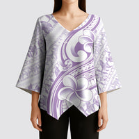 Hawaii Plumeria Lokelani Pikake Lei Kimono Sleeve Blouse Poni Polynesian Tattoo LT9 - Polynesian Pride