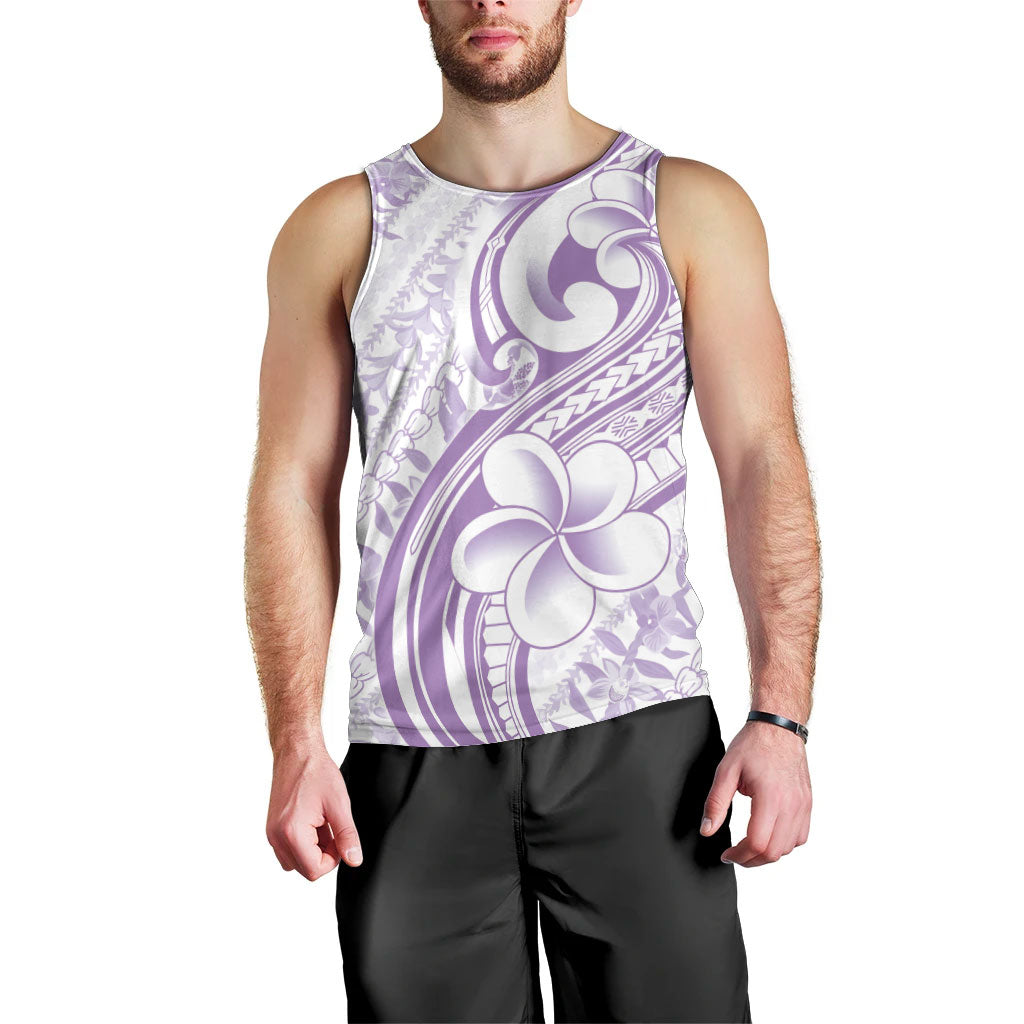 Hawaii Plumeria Lokelani Pikake Lei Men Tank Top Poni Polynesian Tattoo LT9 - Polynesian Pride