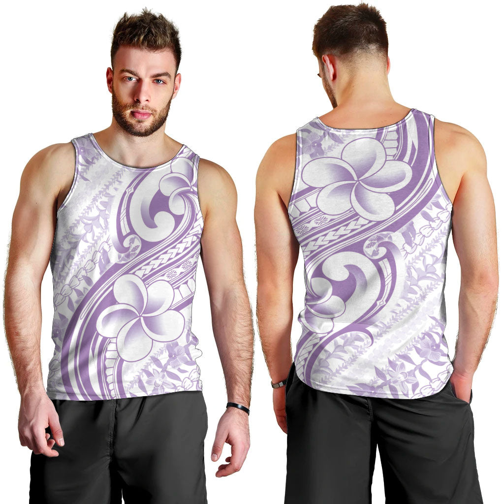 Hawaii Plumeria Lokelani Pikake Lei Men Tank Top Poni Polynesian Tattoo LT9 - Polynesian Pride