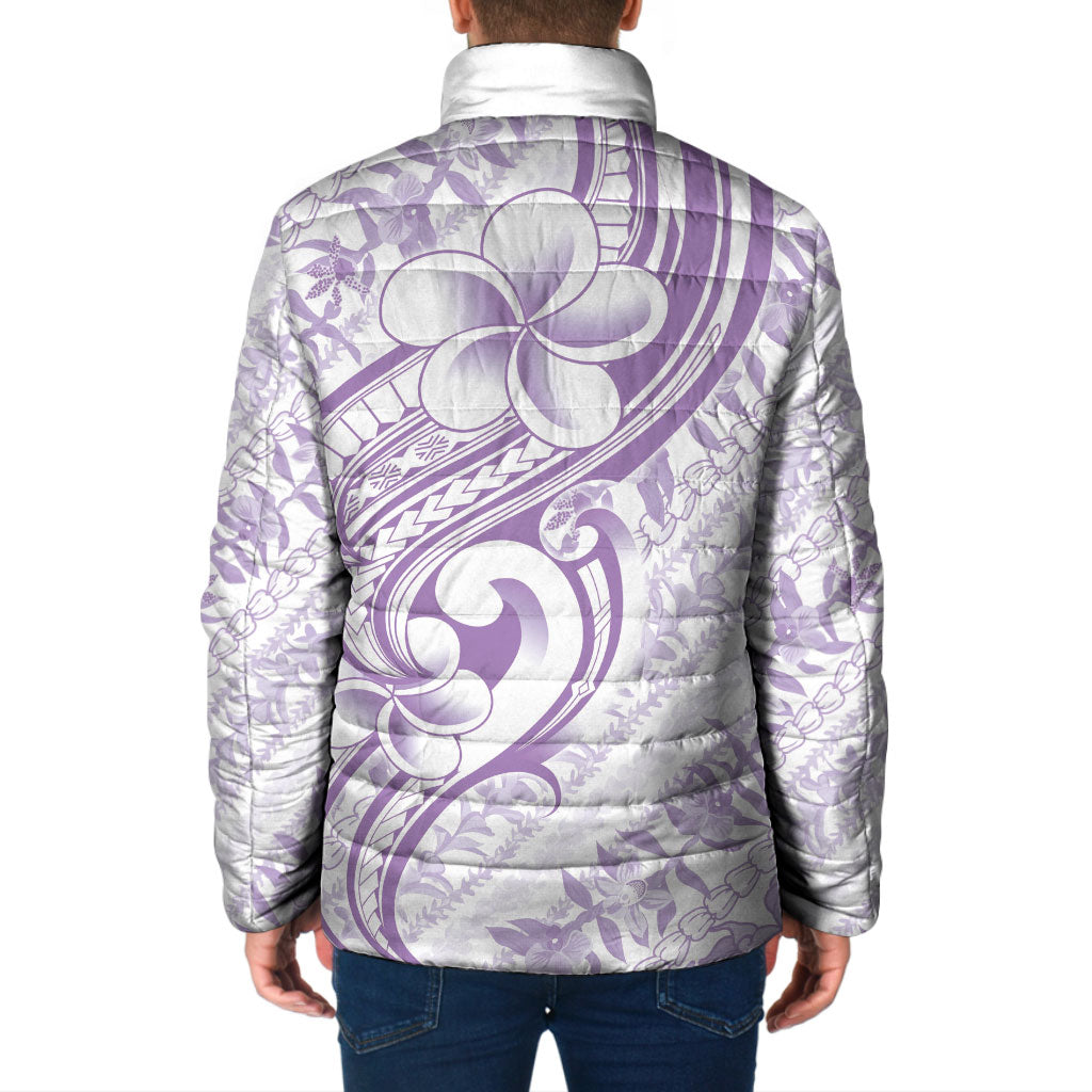 Hawaii Plumeria Lokelani Pikake Lei Padded Jacket Poni Polynesian Tattoo LT9 - Polynesian Pride