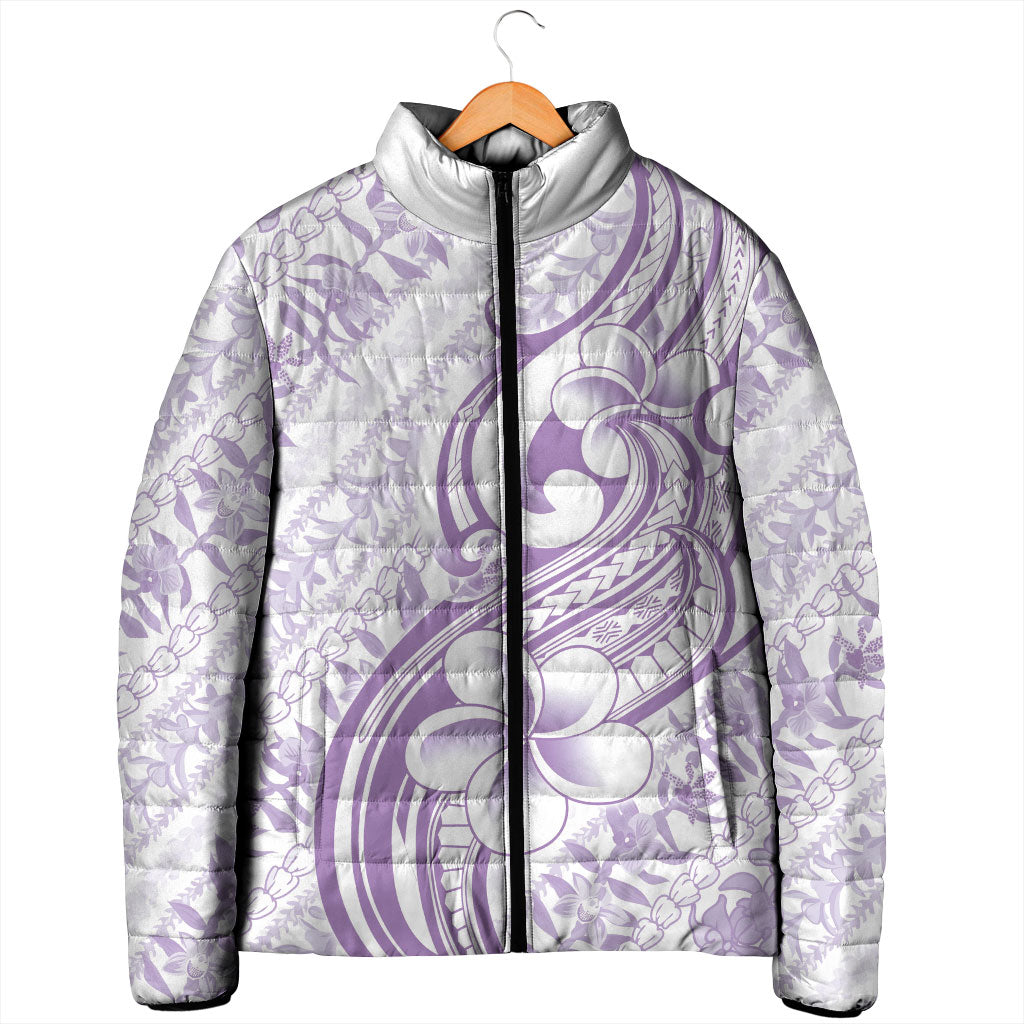 Hawaii Plumeria Lokelani Pikake Lei Padded Jacket Poni Polynesian Tattoo LT9 - Polynesian Pride