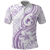 Hawaii Plumeria Pikake Lei – Polo Shirt – Polynesian Tattoo Pattern LT9 Purple - Polynesian Pride